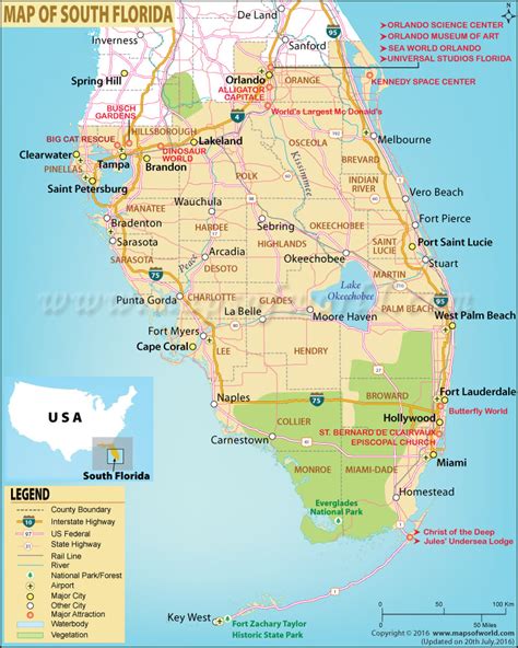 south florida city map
